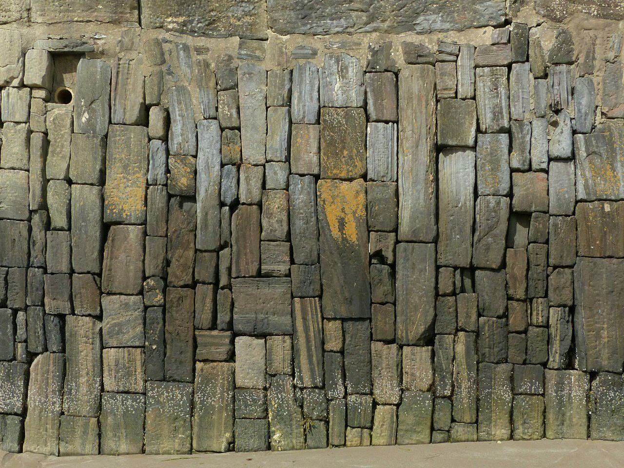 Weathered timber and ropes on the historic quayside