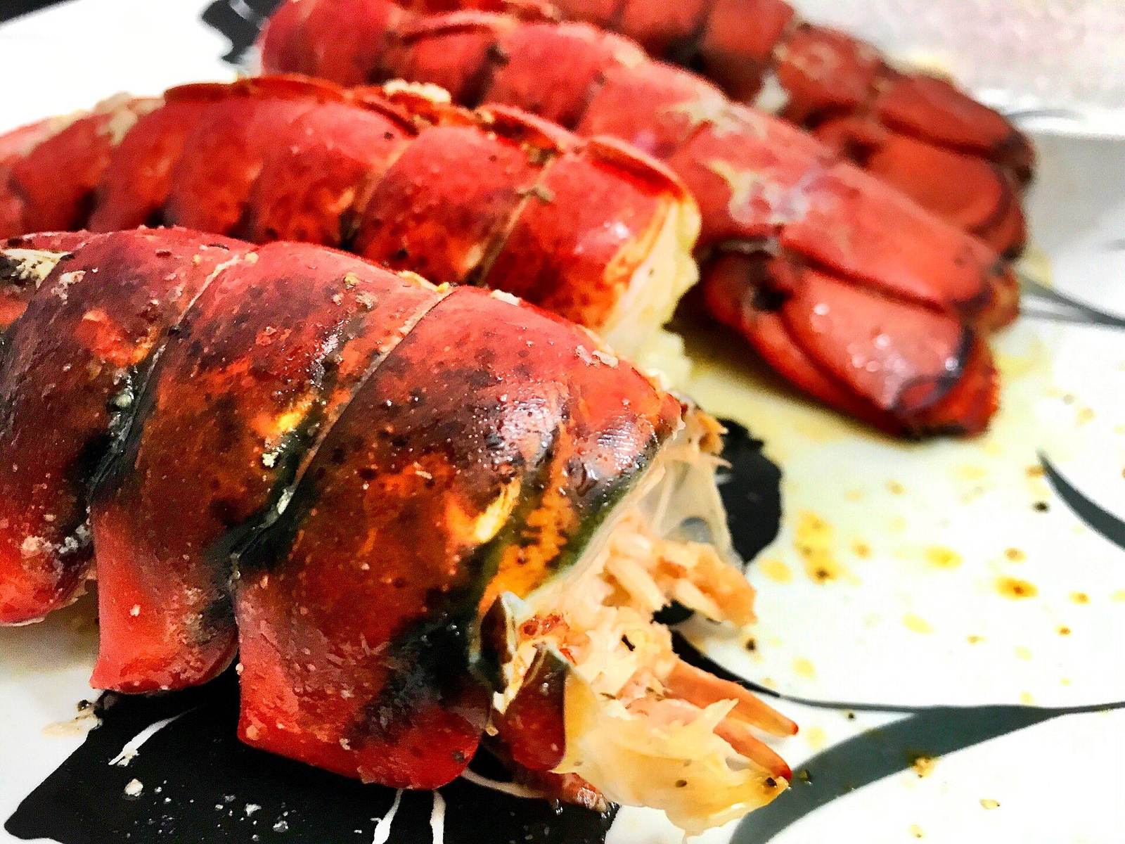 Fresh lobster prepared for service